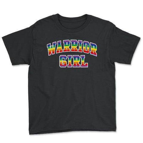 Warrior Girl Pride t-shirt Gay Pride Month Shirt Tee Gift Youth Tee - Black