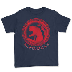 Father of Cats Youth Tee - Navy