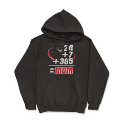 Mom 24/7 graphic print for mothers Gift Hoodie - Black