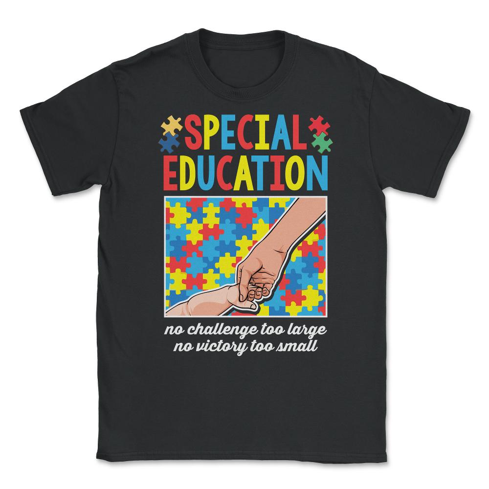 Special Education Teacher Autism Awareness print Unisex T-Shirt - Black