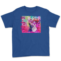 K-POP Lover for Korean music Fans graphic Youth Tee - Royal Blue