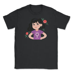 Women Power Girls T-Shirt Feminism Shirt Top Tee Gift Unisex T-Shirt - Black