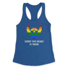 Sorry This Beard is Taken Gay Rainbow Flag Funny Gay Pride graphic - Royal