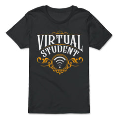 Virtual Student Back to School Learning Remote Funny graphic - Premium Youth Tee - Black