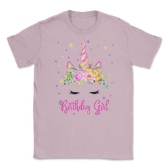 Birthday Girl! Unicorn Lashes design Gift Unisex T-Shirt - Light Pink