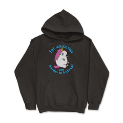 Fat Unicorns are harder to kidnap! Funny Humor design gift Hoodie - Black