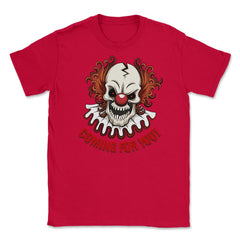 Scary Clown Creepy Halloween Shirt Gifts T Shirt T Unisex T-Shirt - Red
