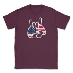 Patriotic Mode Gamer T-Shirt Tee Shirt Gift Unisex T-Shirt - Maroon