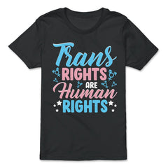 Trans Rights Are Human Rights graphic - Premium Youth Tee - Black