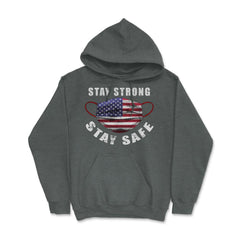 Stay Strong Stay Safe US Flag Mask Solidarity Awareness Gift print - Dark Grey Heather