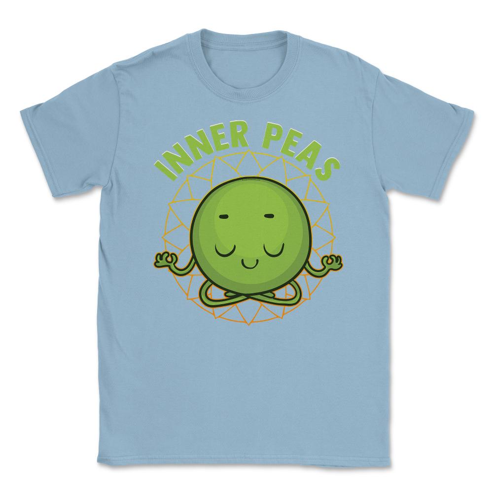 Inner Peas Funny Inner Peace Foodie Pun Meme design Unisex T-Shirt - Light Blue
