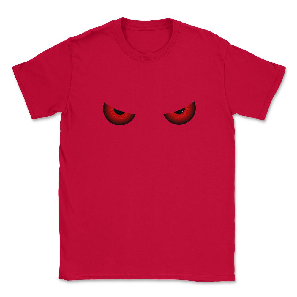 Evil Red Scary Eyes Halloween T Shirts & Gifts Unisex T-Shirt - Red