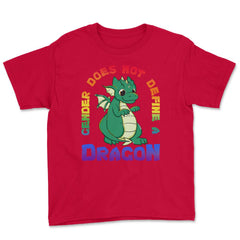 Gay Pride Kawaii Dragon Gender Equality Funny Gift product Youth Tee - Red