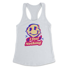 I Feel Nothing Funny Anti-Valentines Day Melting Smiley Icon graphic - White