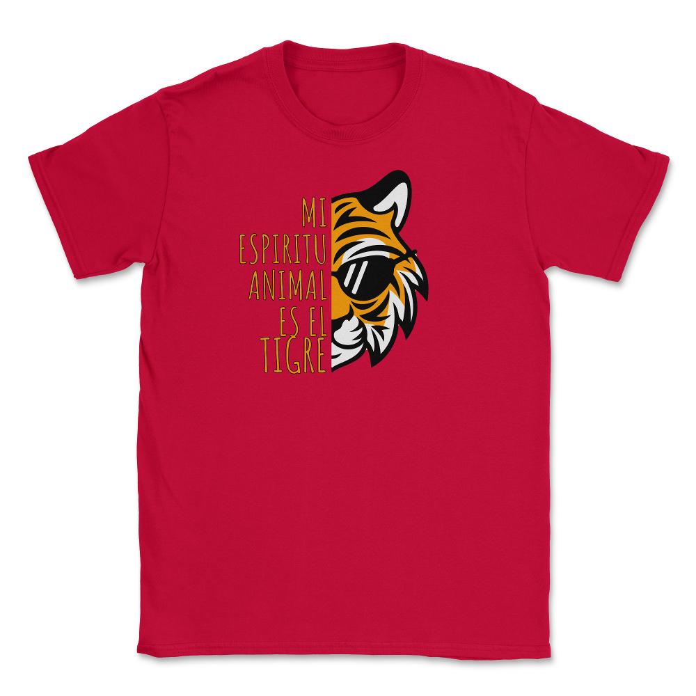Mi Espiritu Animal es el Tigre Cool Gracioso product Unisex T-Shirt - Red