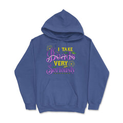 Mardi Gras I take Beads Very Seriously Funny Gift product Hoodie - Royal Blue