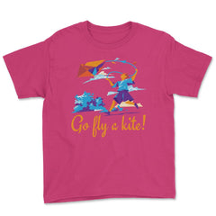 Go fly a kite! Kite Flying Design product Youth Tee - Heliconia