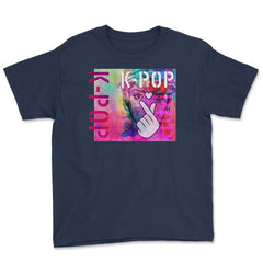 K-POP Lover for Korean music Fans graphic Youth Tee - Navy