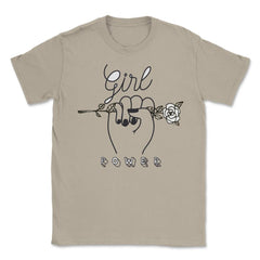 Girl Power Flower T-Shirt Feminism Shirt Top Tee Gift Unisex T-Shirt - Cream