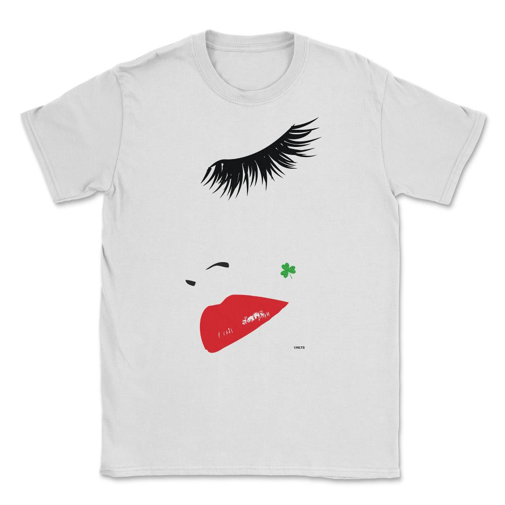 Irish Eyelashes in Vogue St Patrick Sexy Unisex T-Shirt - White