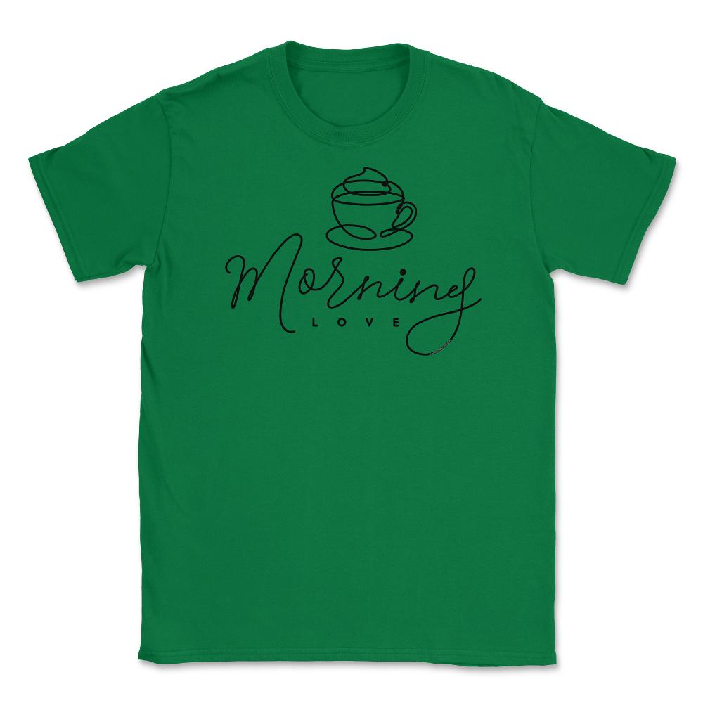 Morning Love Coffee Cup Cappuccino Line Art Coffee Lover product - Green