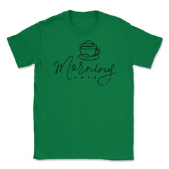 Morning Love Coffee Cup Cappuccino Line Art Coffee Lover product - Green