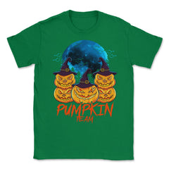 Pumpkin Team Spooky Jack O-Lantern Halloween Unisex T-Shirt - Green