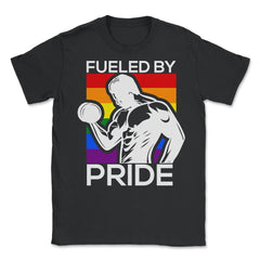 Fueled by Pride Gay Pride Iron Guy Gift graphic - Unisex T-Shirt - Black
