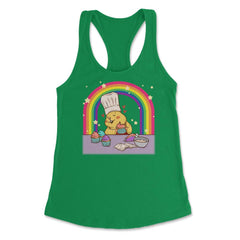 Rainbow Gay Guinea Pig Baker Funny Cute Pride Gift design Women's - Kelly Green