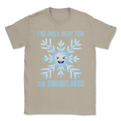 I'm Only Here For The Snowflakes Meme Grunge Style graphic Unisex - Cream