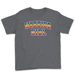 Warrior Girl Pride t-shirt Gay Pride Month Shirt Tee Gift Youth Tee - Smoke Grey