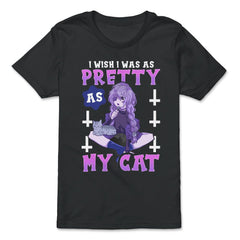 Kawaii Pastel Goth Anime I Wish I Was As Pretty As My Cat design - Premium Youth Tee - Black