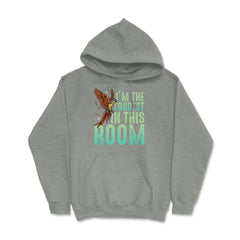 I'm The Loudest In This Room Funny Flying Macaw graphic Hoodie - Grey Heather