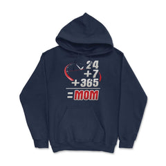 Mom 24/7 graphic print for mothers Gift Hoodie - Navy