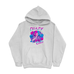 Anime Girl Crazy But Still Cute Pastel Goth Theme Gift print Hoodie - White