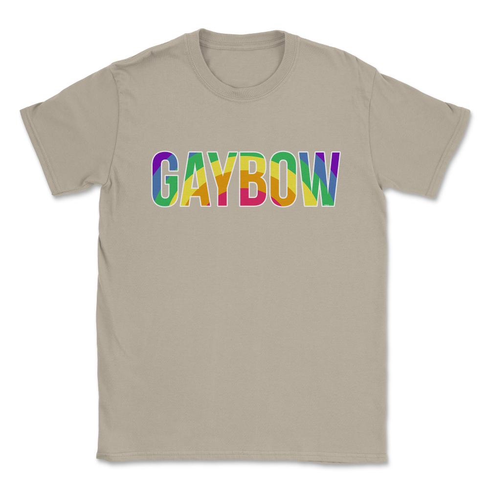 Gaybow Rainbow Word Gay Pride Month t-shirt Shirt Tee Gift Unisex - Cream