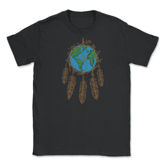 Earth Dream Catcher Shield T-Shirt Gift for Earth Day Unisex T-Shirt - Black
