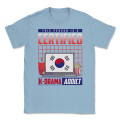 This Person Is A Certified K-Drama Addict Korean Drama Fan print - Light Blue