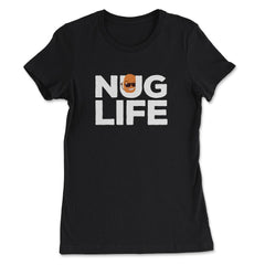 Nug Life Kawaii Chicken Nugget Hilarious Character graphic - Women's Tee - Black