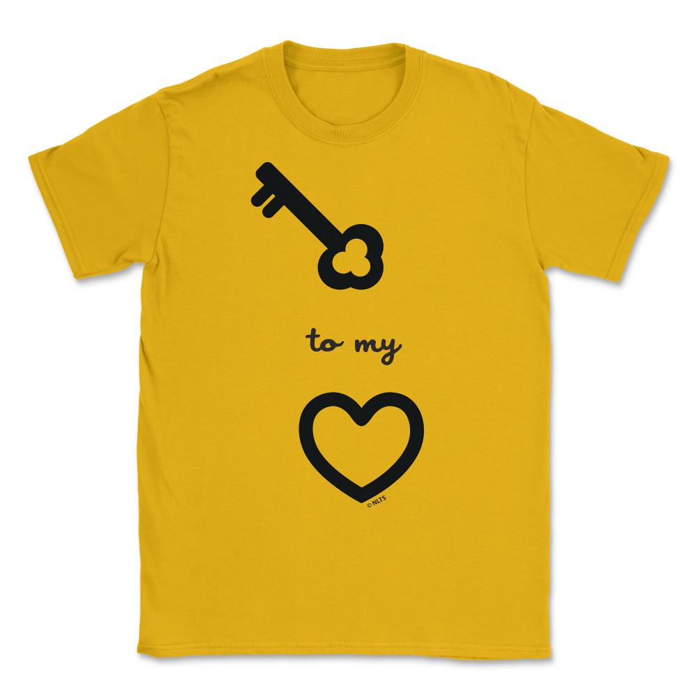 Key to my Heart Unisex T-Shirt - Gold