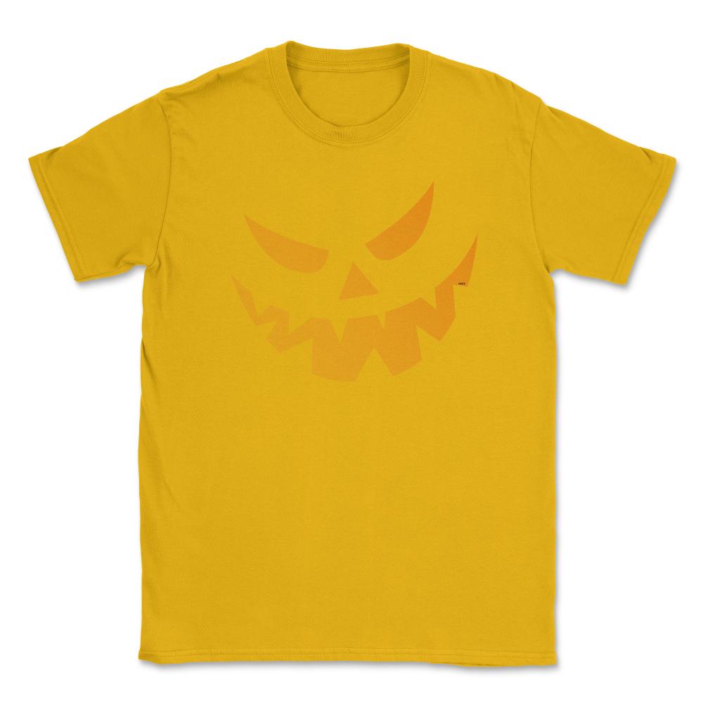 Grinning Pumpkin Funny Halloween costume T-Shirt Unisex T-Shirt - Gold