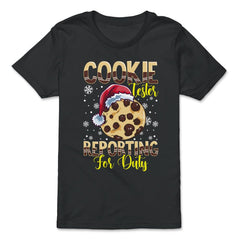 Cookie Tester Reporting for Duty Xmas Funny Gift design - Premium Youth Tee - Black