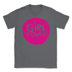 Girl Power Words t-shirt Feminism Shirt Top Tee Gift (2) Unisex - Smoke Grey