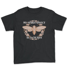 My Spirit Insect is a Cicada Retro Vintage Theme Meme product - Youth Tee - Black