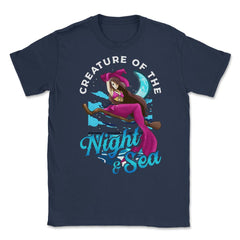 Mermaid Witch Creature of the Night & Sea Unisex T-Shirt - Navy