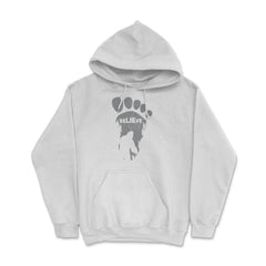 Bigfoot Believe Conspiracy Theory Funny Design Gift  design Hoodie - White