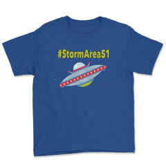#stormarea51 Storm Area 51 Funny Alien UFO design by ASJ product - Royal Blue
