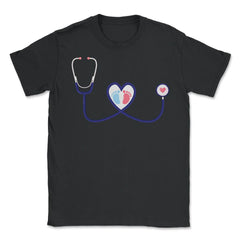 Funny Stethoscope NICU Nurse Labor And Delivery Nurse RN print Unisex - Black