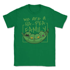 We Are A Ha-Pea Family Peas Inside A Pod Happy Foodie Pun product - Green