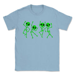 Dancing Human Skeletons Shirt Halloween T Shirt Gi Unisex T-Shirt - Light Blue
